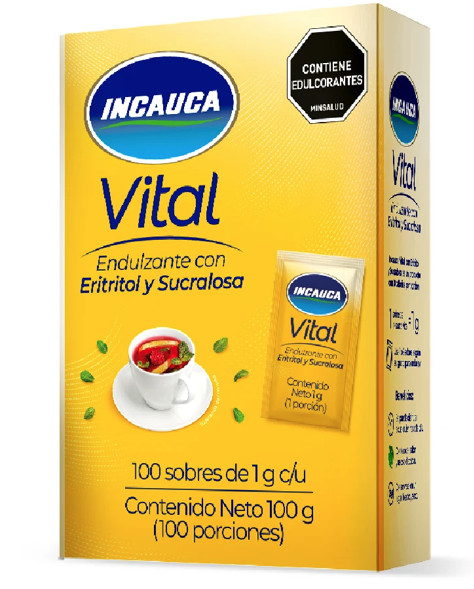 Incauca Vital con Eritritol y Sucralosa